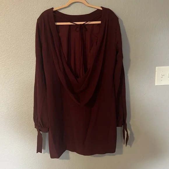 Dress the Population Burgundy Long Sleeve Dress - NWT - Picture 4 of 8
